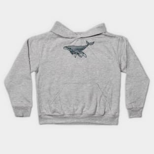 Joyous June Whales Kids Hoodie